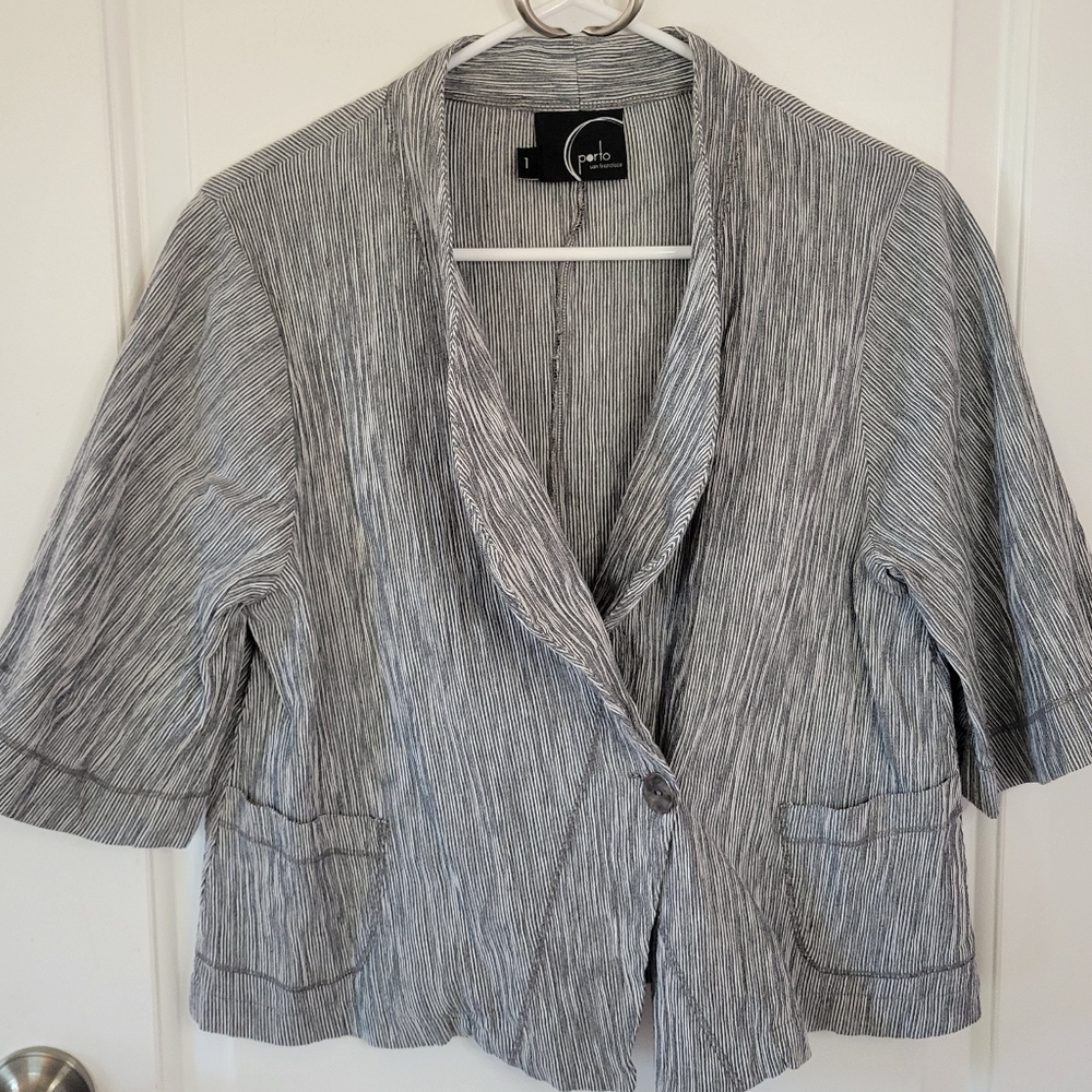 Porto San Francisco Striped Blazer Jacket